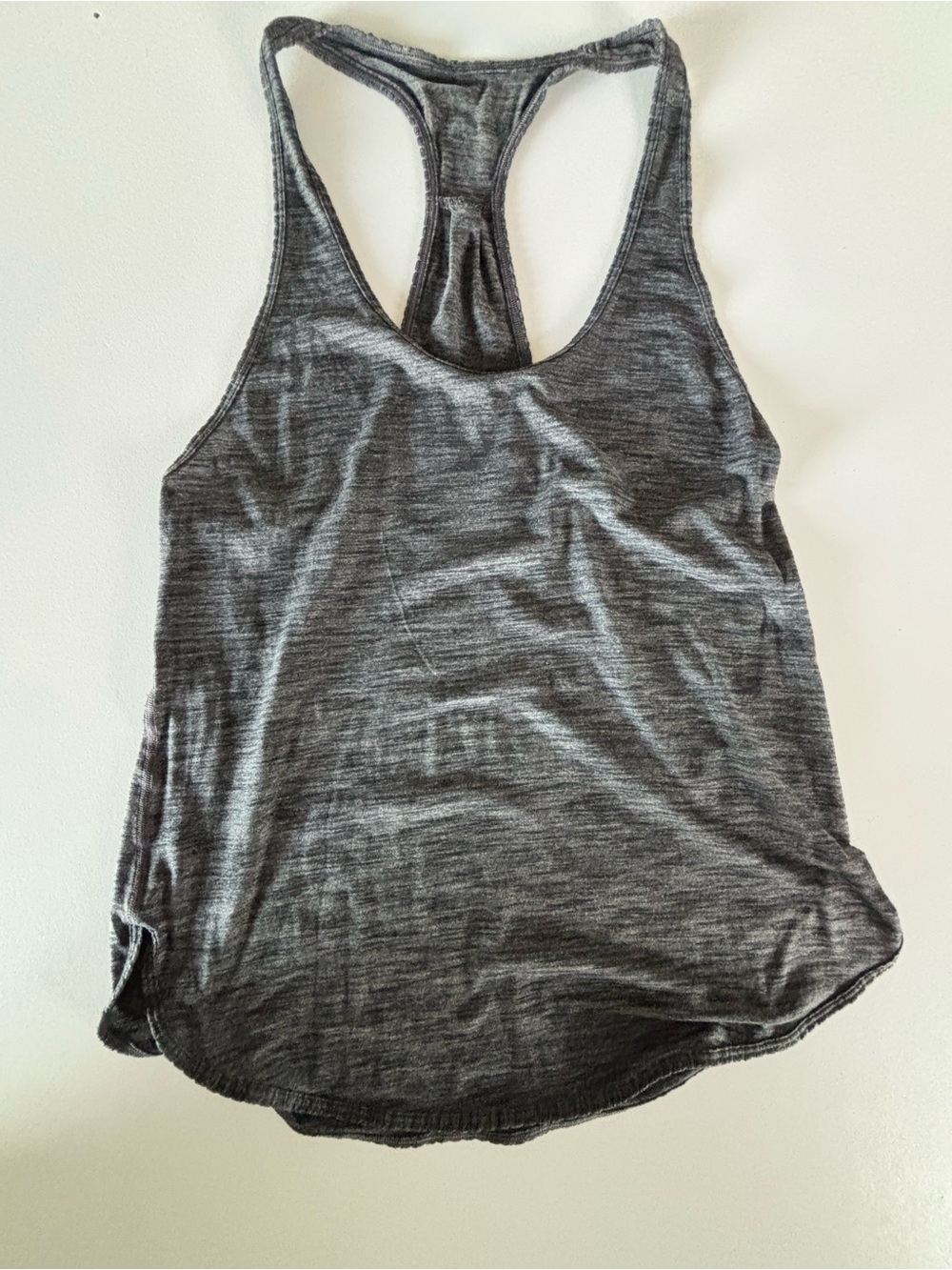 Lululemon grey race back tank (light as a feather)